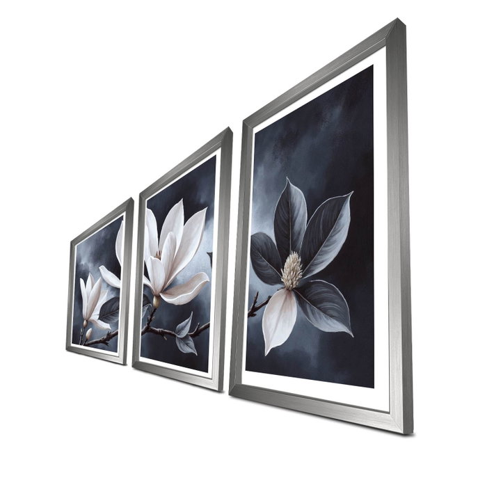 Wallity Conjunto de 3 Pinturas Decorativas en MDF con Marco Multicolor
